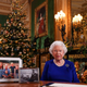 In this undated photo, Queen Elizabeth II records her annual Christmas broadcast in Windsor Castle, Berkshire, England.